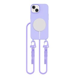 Etui ze Sznurkiem Tech-Protect MagNecklace MagSafe do iPhone 15 - Lawendowe