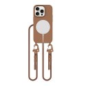 Etui ze Sznurkiem Tech-Protect MagNecklace MagSafe do iPhone 15 Pro - Czekoladowy Brąz