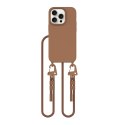 Etui ze Sznurkiem Tech-Protect MagNecklace MagSafe do iPhone 15 Pro - Czekoladowy Brąz
