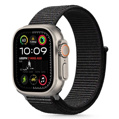Tech-Protect Nylon pasek do Apple Watch 8 / 9 / 10 / 11 / SE / Ultra (44 / 45 / 46 / 49 mm) czarny