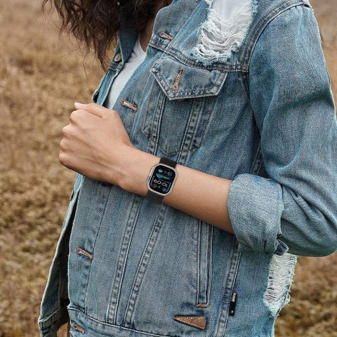 Tech-Protect Nylon pasek do Apple Watch 8 / 9 / 10 / 11 / SE / Ultra (44 / 45 / 46 / 49 mm) czarny