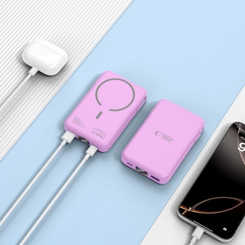 Tech-Protect PB31 LifeMag MagSafe power bank 10000mAh lawendowy