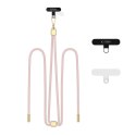 Smycz do Telefonu Tech-Protect C2S Rope Crossbody Strap - Jasnoróżowa ze Zotym