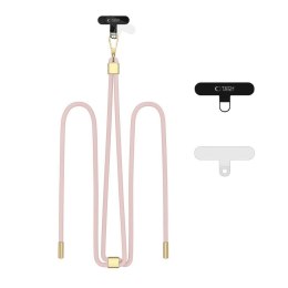 Smycz do Telefonu Tech-Protect C2S Rope Crossbody Strap - Jasnoróżowa ze Zotym