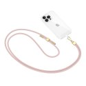 Smycz do Telefonu Tech-Protect C2S Rope Crossbody Strap - Jasnoróżowa ze Zotym