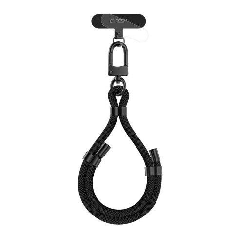 Smycz na Nadgarstek Tech-Protect C4S Rope Wrist Strap - Czarno-Czarna