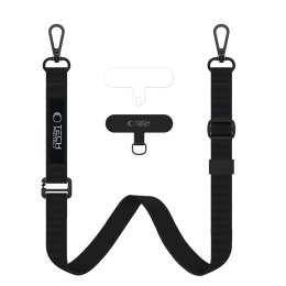 Smycz do Telefonu Tech-Protect C6S Rope Crossbody - Czarna
