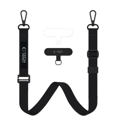 Smycz do Telefonu Tech-Protect C6S Rope Crossbody - Czarna