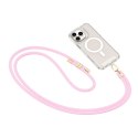 Smycz do Telefonu Tech-Protect C7S Rope Crossbody Strap - Jasnoróżowa ze Zotym