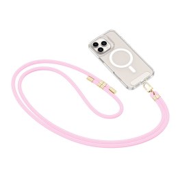 Smycz do Telefonu Tech-Protect C7S Rope Crossbody Strap - Jasnoróżowa ze Zotym