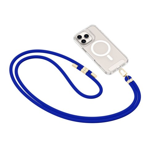 Smycz do Telefonu Tech-Protect C7S Rope Crossbody Strap - Niebieski Kobalt ze Zotym