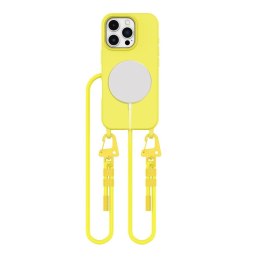 Etui ze Sznurkiem Tech-Protect MagNecklace MagSafe do iPhone 16 Pro - Kanarkowe
