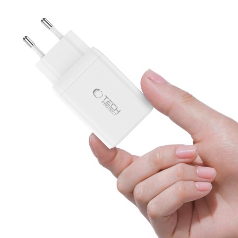 Tech-Protect NC45W-GaN 2-portowa ładowarka sieciowa PD 45W biały