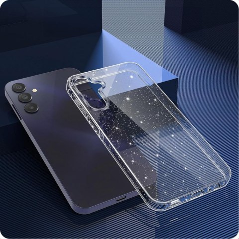 Etui Tech-Protect FlexAir do Galaxy S25 - Błyszczące Brokatowe