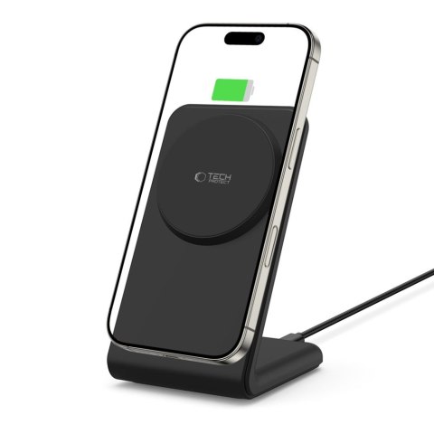 Tech-Protect Qi15W-A38 magnetyczna Ładowarka bezprzewodowa MagSafe czarny