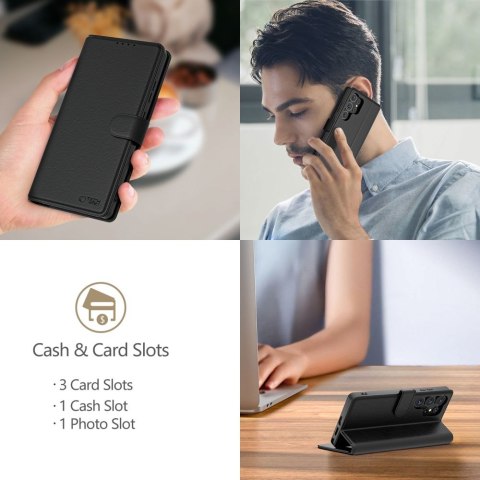 Etui Tech-Protect portfelowe Wallet do Galaxy S25 Ultra - Czarne