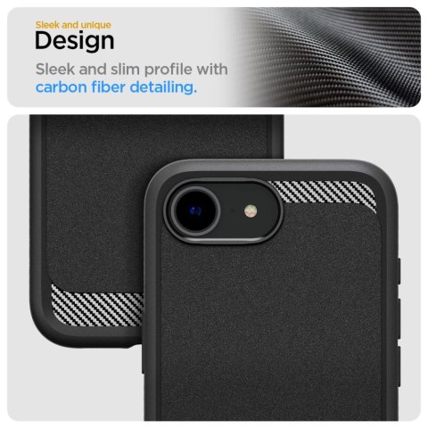 Spigen Rugged Armor Mag MagSafe iPhone 16e - Matowy Czarny