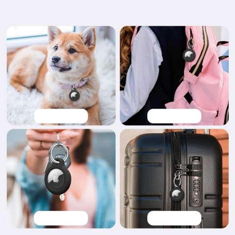 Tech-Protect Rough 2-pak etui do Apple AirTag 1 / 2 czarny