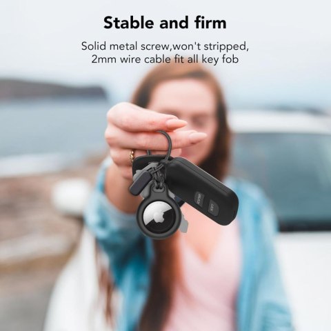Tech-Protect Rough Chain 2-pak zawieszka z łańcuszkiem do Apple AirTag 1 / 2 czarny