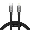 Tech-Protect UltraBoost DNA Kabel Lightning PD 27W / 3A 100cm Ciemnoszary