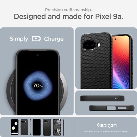 Spigen Liquid Air Google Pixel 9a - Matowy Czarny