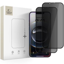 Szkło Prywatyzujące Tech-Protect Glass Spy+ 2-Pack do iPhone 13 / 13 Pro / 14 / 16E - Prywatyzujące