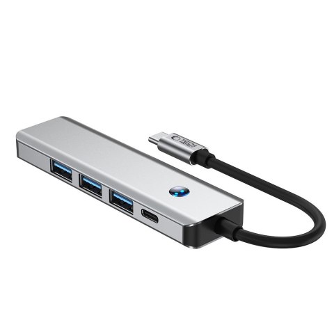 Tech-Protect HB01 Adapter Hub 5w1 Type-C + USB3.0 + HDMI 4K 60Hz + PD100W Szary Space