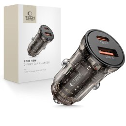 Ładowarka Samochodowa Tech-Protect CC01 2-Portowa PD 45W / QC3.0 - Czarna