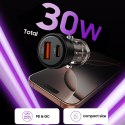 Ładowarka Samochodowa Tech-Protect CC03 2-Portowa PD 30W / QC3.0 - Czarna