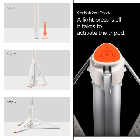 Spigen S541W Bluetooth Selfie Stick Tripod - Beżowy