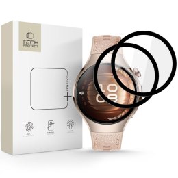 Szkło Hybrydowe Tech-Protect Glass Flex+ 2-Pack do Huawei Watch 5 (42 mm) - Czarne