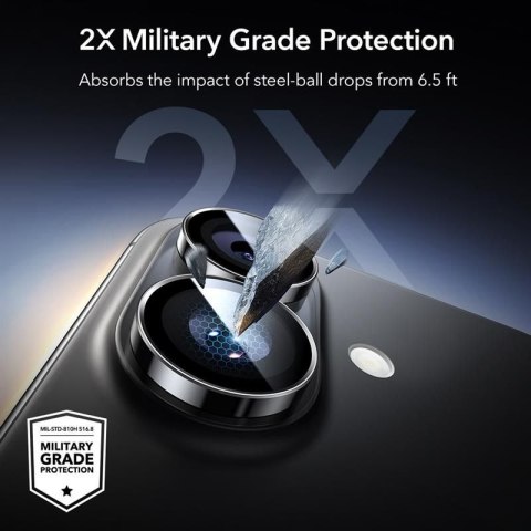 Osłona na aparat ESR Armorite Camera Protector iPhone 16 / 16 Plus / 17 czarny (Black)