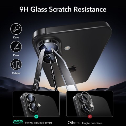 Osłona na aparat ESR Armorite Camera Protector iPhone 16 / 16 Plus / 17 czarny (Black)