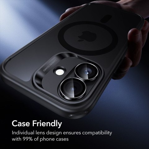 Osłona na aparat ESR Armorite Camera Protector iPhone 16 / 16 Plus / 17 czarny (Black)