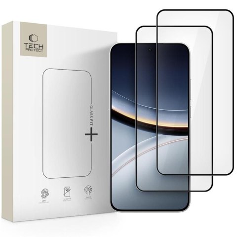 Szkło Hartowane Tech-Protect Glass Fit+ 2-Pack do Xiaomi Poco F7 5G - Czarne