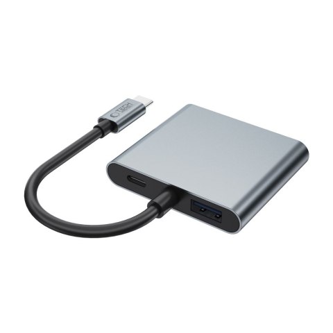 Tech-Protect HB08 Adapter Hub 4w1 Type-C + USB2.0 + 2 x HDMI 4K 60Hz Szary Space