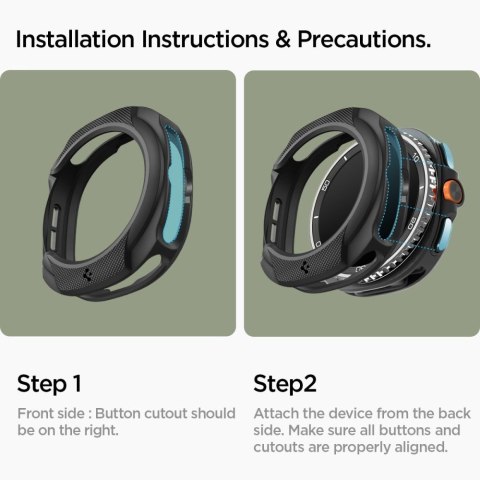 Spigen Liquid Air Samsung Galaxy Watch 8 Classic (46 mm) - Matowy Czarny