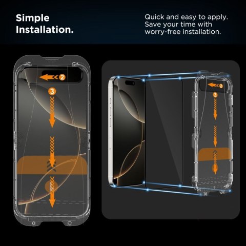 Szkło Hartowane Tech-Protect Quick Set+ 2-Pack do iPhone 17 Pro - Czarne