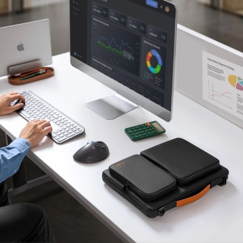 Torba na Laptopa Tech-Protect Defender Bag 13-14 Czarno-Pomara?czowa
