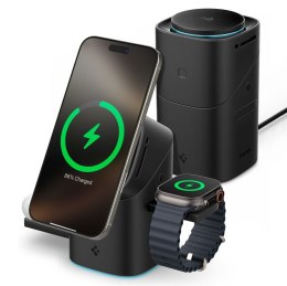 Spigen EF223MS Essential 3in1 Rotary Magnetic MagSafe Wireless Charger 15W Qi2 - Czarny