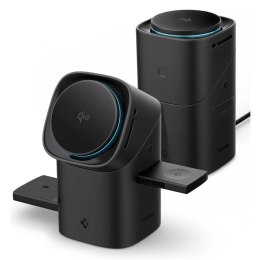 Spigen EF223MS Essential 3in1 Rotary Magnetic MagSafe Wireless Charger 15W Qi2 - Czarny