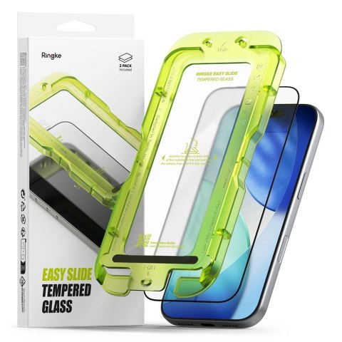 Szkło hartowane Ringke Easy Slide 2-Pack iPhone 17 Pro czarny
