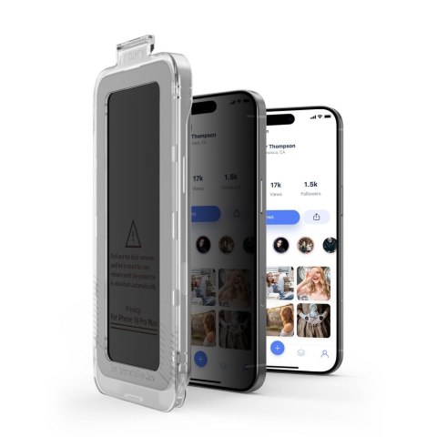 Szkło Prywatyzujące Tech-Protect Quick Set Spy+ 2-Pack do iPhone 16 Pro Max - Prywatyzujące