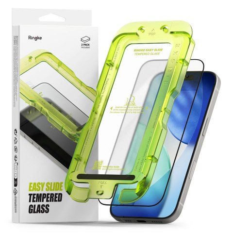Szkło hartowane Ringke Easy Slide 2-Pack iPhone 17 czarny