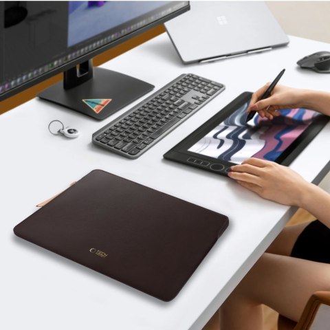 Pokrowiec na Laptopa Tech-Protect Fleece 13-14 - Czekoladowy