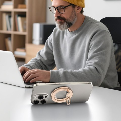 Tech-Protect MMR600 Magnetic MagSafe phone ring Satynowy złoty