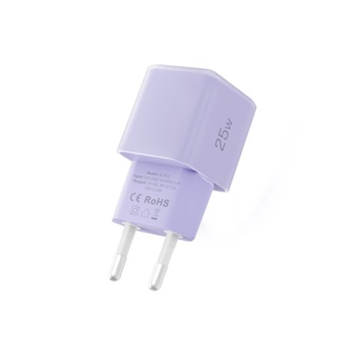 Tech-Protect NCM25 1-portowa ładowarka sieciowa PD 25W jasnofioletowy