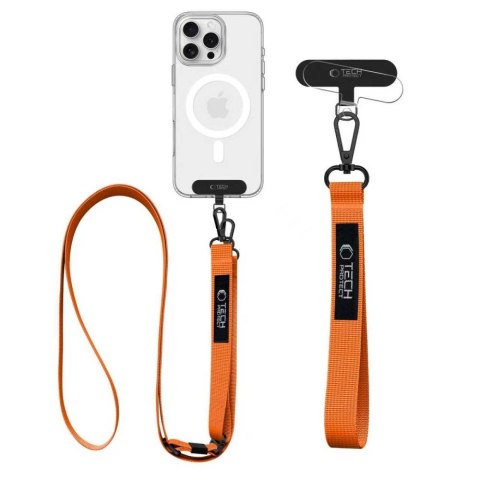 Smycz do Telefonu Tech-Protect C6S Rope Crossbody - Kosmiczny Pomaracz
