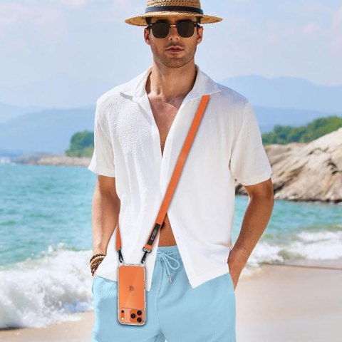 Smycz do Telefonu Tech-Protect C6S Rope Crossbody - Kosmiczny Pomaracz