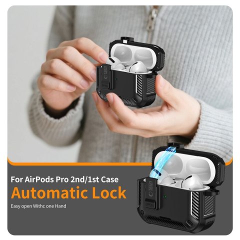 Etui Tech-Protect Carbonox MagSafe do Apple AirPods Pro 3 - Czarne